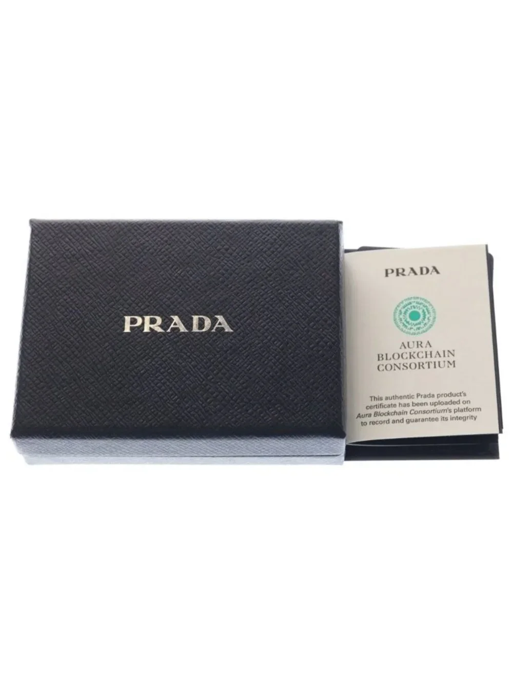Prada Saffiano Leather Card Case Business Holder Black